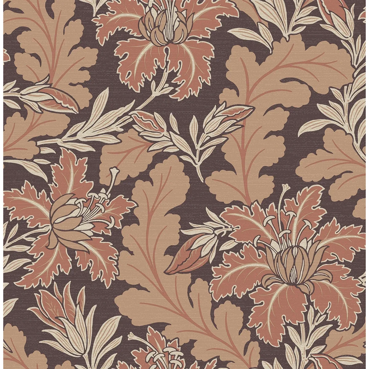 A-Street Prints Butterfield Burgundy Floral Wallpaper - SKU 2970-26144