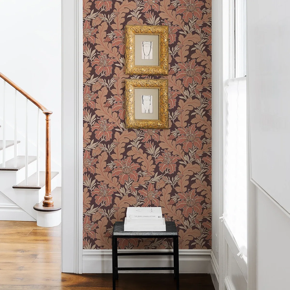 A-Street Prints Butterfield Burgundy Floral Wallpaper - SKU 2970-26144