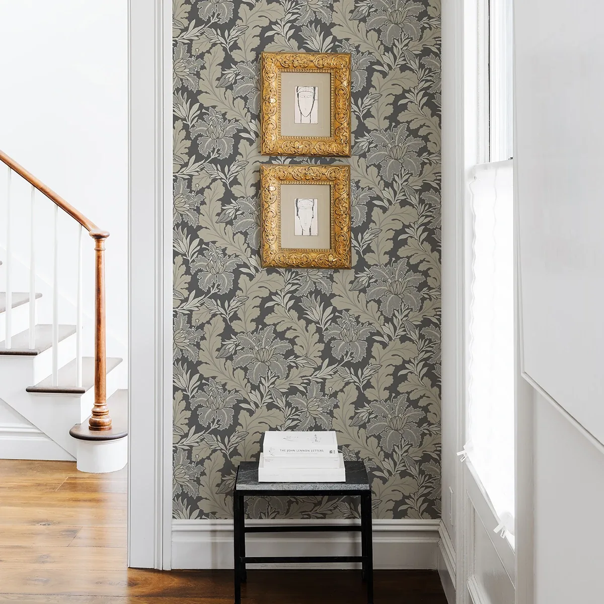 A-Street Prints Butterfield Grey Floral Wallpaper - SKU 2970-26143
