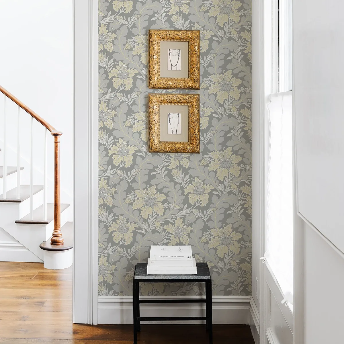 A-Street Prints Butterfield Light Grey Floral Wallpaper - SKU 2970-26142