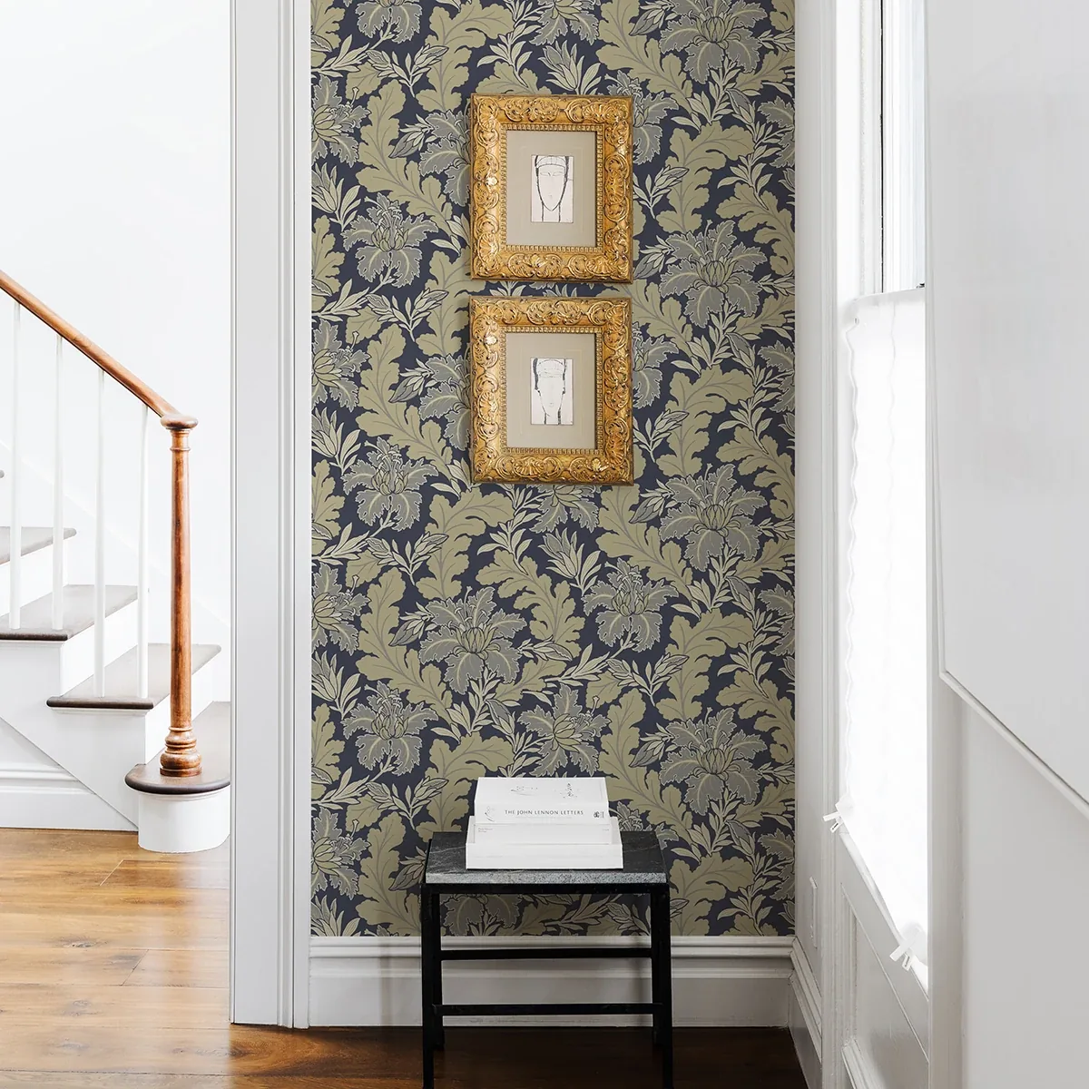 A-Street Prints Butterfield Navy Floral Wallpaper - SKU 2970-26141