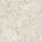 A-Street Prints Bygga Bo Light Grey Woodland Village Wallpaper - SKU 4111-63006