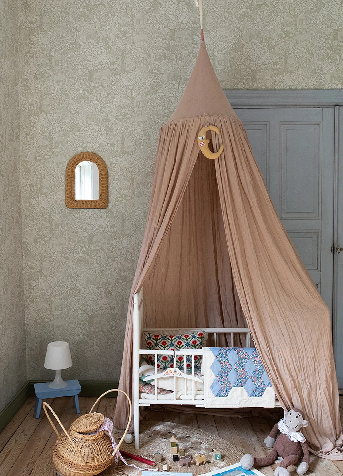 A-Street Prints Bygga Bo Light Grey Woodland Village Wallpaper - SKU 4111-63006
