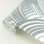 A-Street Prints Cabarita Grey Art Deco Flocked Leaves Wallpaper - SKU 2969-87353