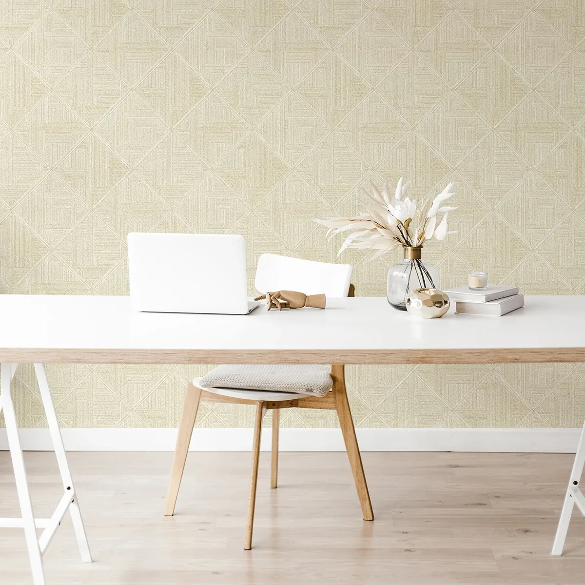 A-Street Prints Cade Yellow Geometric Wallpaper - SKU 2975-26209