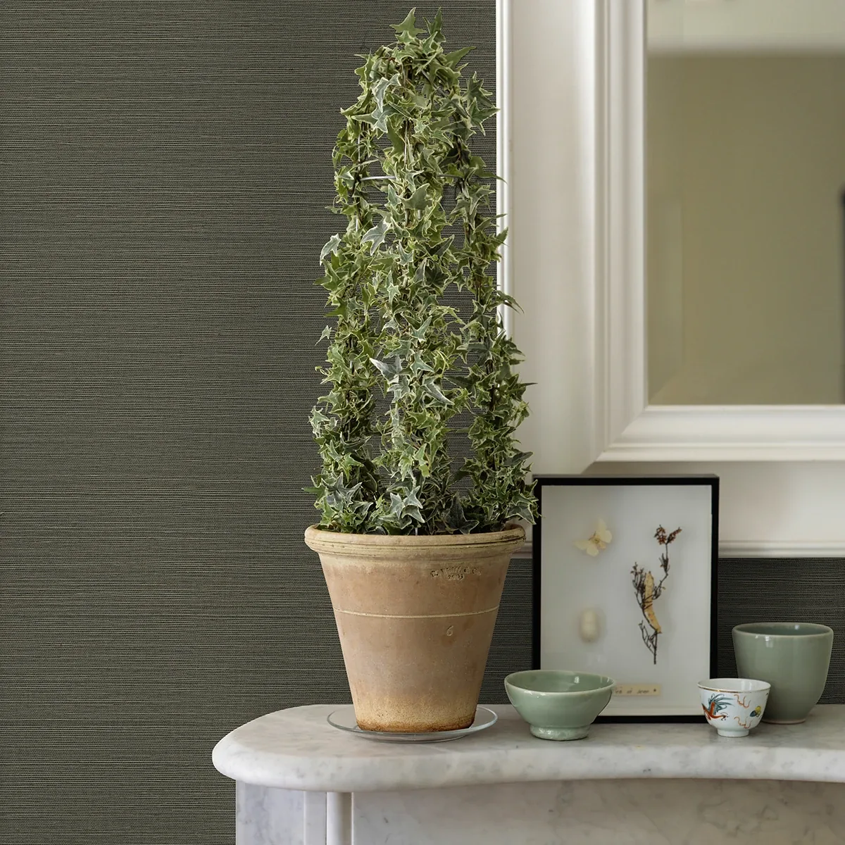 A-Street Prints Caihon Green Sisal Grasscloth Wallpaper - SKU 2972-86120