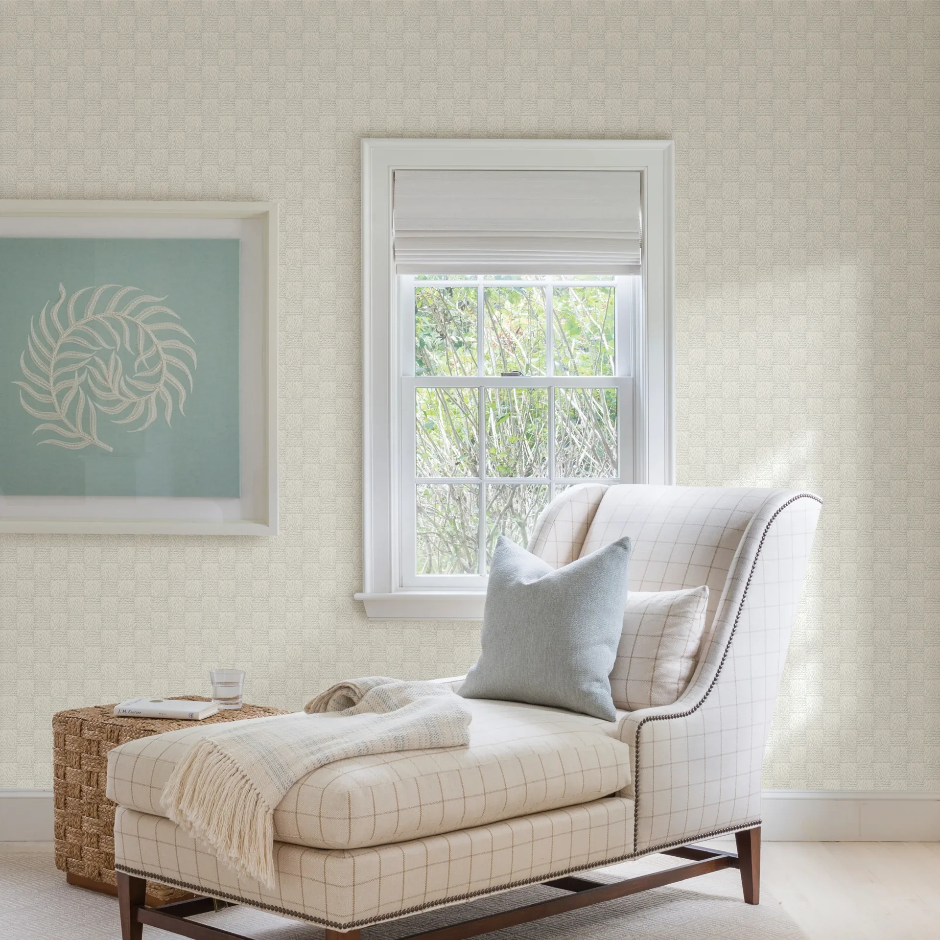 A-Street Prints Calabash Light Grey Rope Basketweave Wallpaper - SKU 2927-80808