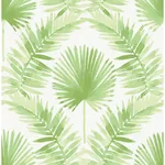 A-Street Prints Calla Green Painted Palm Wallpaper - SKU 4121-26911
