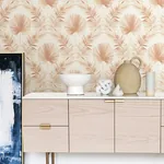 A-Street Prints Calla Rust Painted Palm Wallpaper - SKU 4121-26914