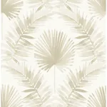 A-Street Prints Calla Taupe Painted Palm Wallpaper - SKU 4121-26913