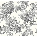 A-Street Prints Carmel Black Baroque Florals Wallpaper | Wallpaper Twins A-Street Prints Carmel Black Baroque Florals Wallpaper - SKU 2927-81600