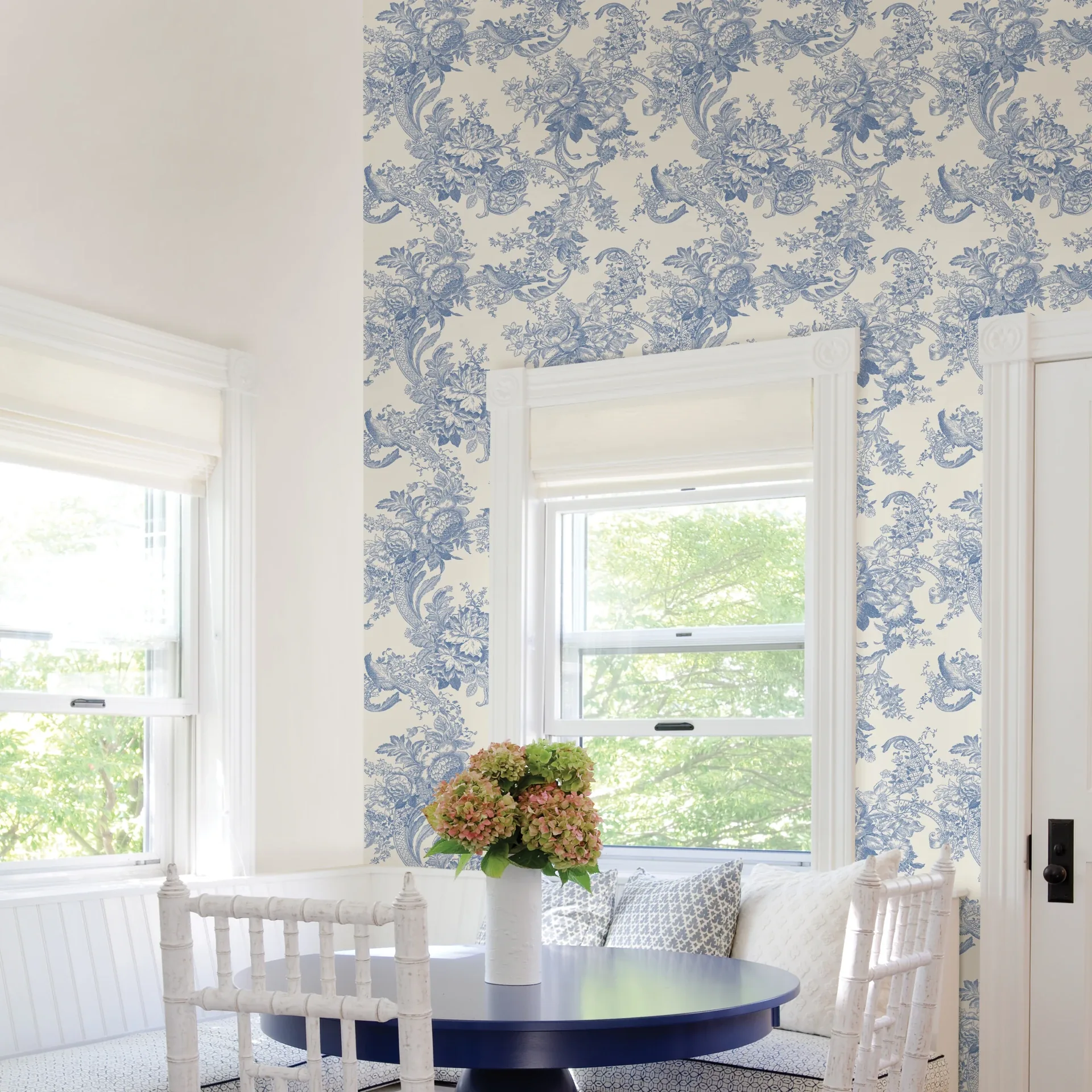 A-Street Prints Carmel Light Blue Baroque Florals Wallpaper - SKU 2927-81602