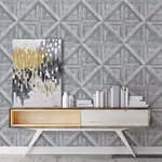 A-Street Prints Carriage Grey Geometric Wood Wallpaper | Wallpaper Twins A-Street Prints Carriage Grey Geometric Wood Wallpaper - SKU 2922-25373