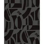A-Street Prints Carter Black Geometric Flock Wallpaper | Wallpaper Twins A-Street Prints Carter Black Geometric Flock Wallpaper - SKU 4034-87379