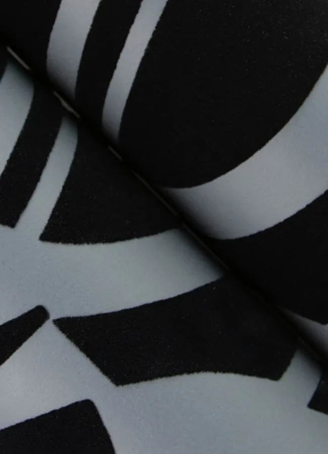 A-Street Prints Carter Black Geometric Flock Wallpaper | Wallpaper Twins A-Street Prints Carter Black Geometric Flock Wallpaper - SKU 4034-87379