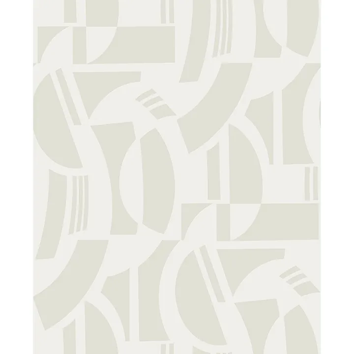 A-Street Prints Carter Cream Geometric Flock Wallpaper - SKU 4034-87384