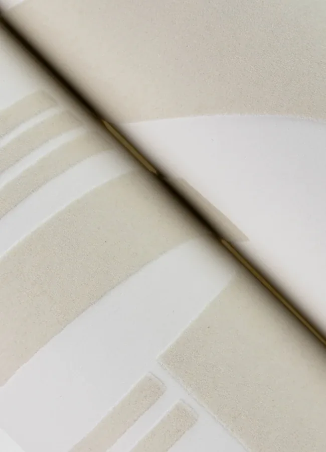 A-Street Prints Carter Cream Geometric Flock Wallpaper - SKU 4034-87384