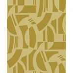 A-Street Prints Carter Gold Geometric Flock Wallpaper - SKU 4034-87382