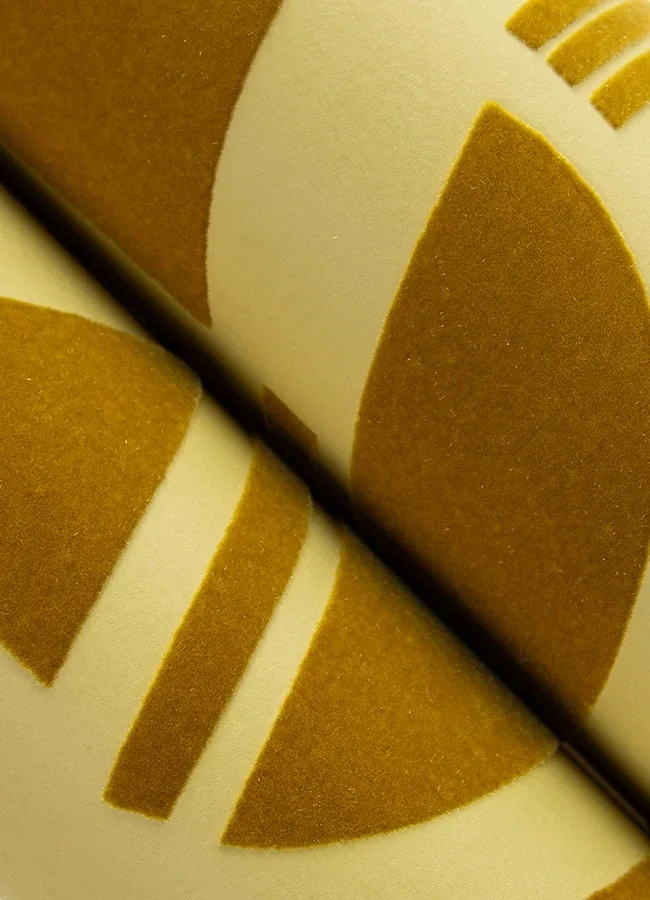 A-Street Prints Carter Gold Geometric Flock Wallpaper - SKU 4034-87382