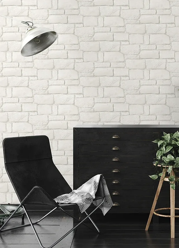 A-Street Prints Casablanca Ivory Stone Wallpaper - SKU 2988-70503