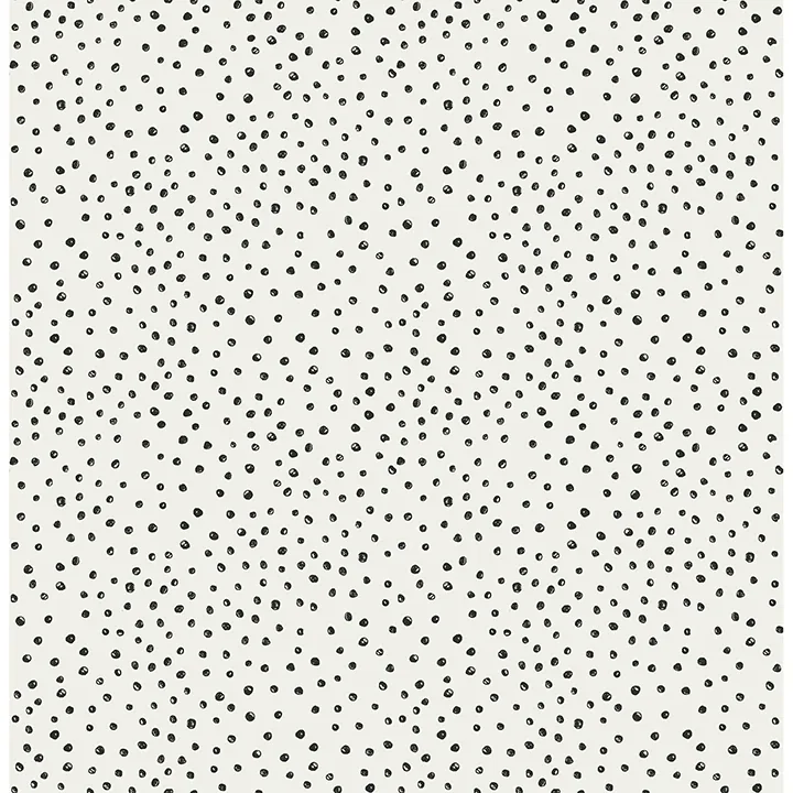A-Street Prints Cassie Black Petite Polka Wallpaper - SKU 4135-27302