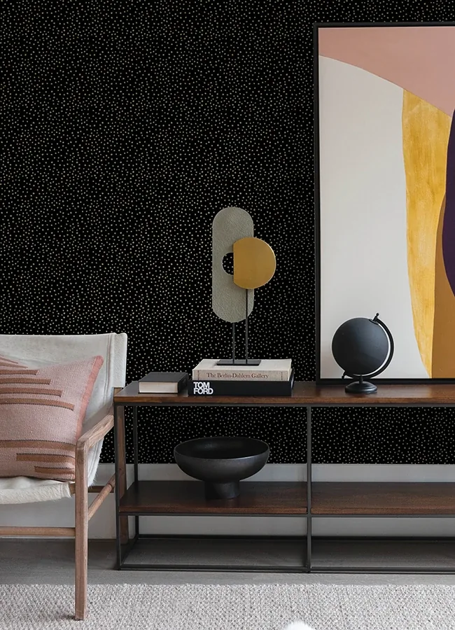 A-Street Prints Cassie Gold Petite Polka Wallpaper - SKU 4135-27306