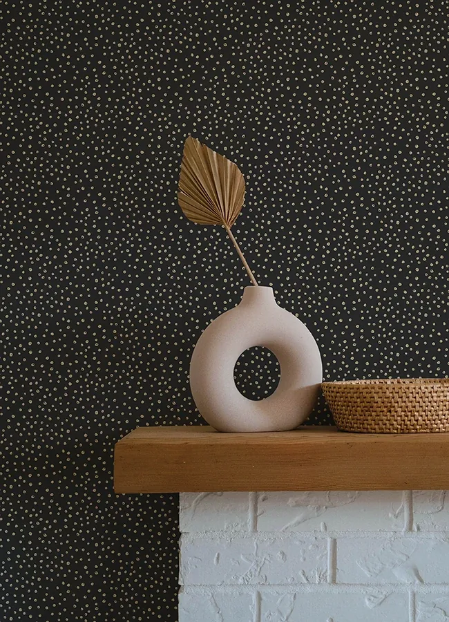 A-Street Prints Cassie Gold Petite Polka Wallpaper - SKU 4135-27306
