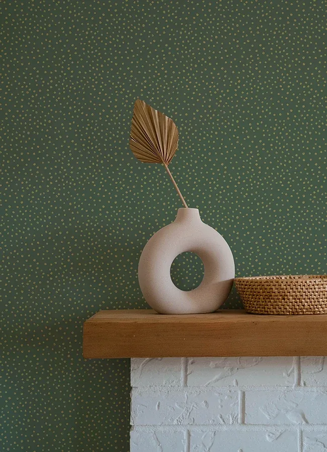 A-Street Prints Cassie Green Petite Polka Wallpaper - SKU 4135-27304
