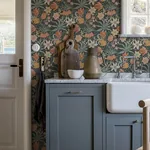 A-Street Prints Cecilia Black Tulip and Daffodil Wallpaper | Wallpaper Twins A-Street Prints Cecilia Black Tulip and Daffodil Wallpaper - SKU 4143-34031