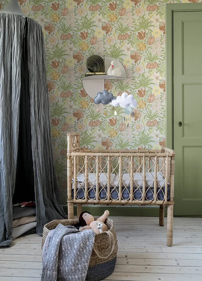 A-Street Prints Cecilia Chartreuse Tulip and Daffodil Wallpaper | Wallpaper Twins A-Street Prints Cecilia Chartreuse Tulip and Daffodil Wallpaper - SKU 4143-34028