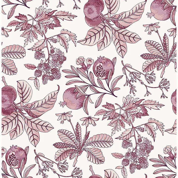 4120-26815 | Cecilia Purple Fruit Wallpaper