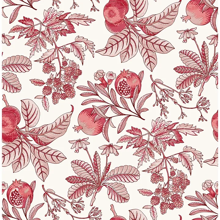 A-Street Prints Cecilia Red Fruit Wallpaper - SKU 4120-26812
