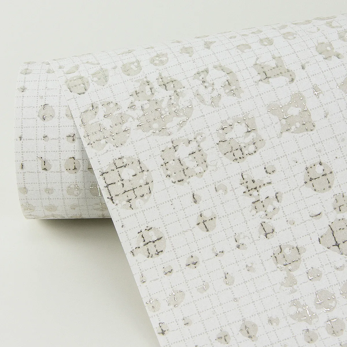 4019-86408 | Celeste Platinum Geometric Wallpaper