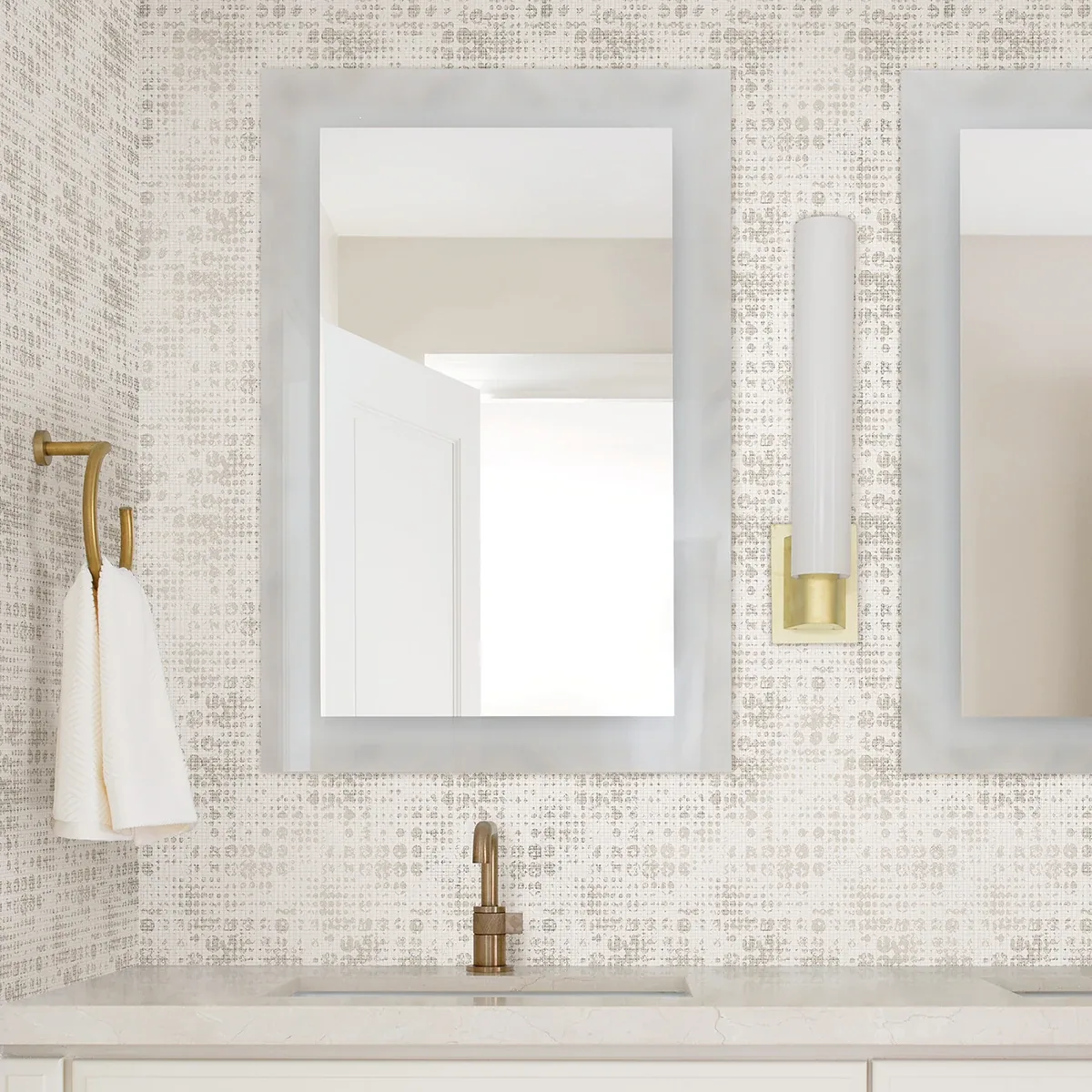A-Street Prints Celeste Platinum Geometric Wallpaper | Wallpaper Twins A-Street Prints Celeste Platinum Geometric Wallpaper - SKU 4019-86408