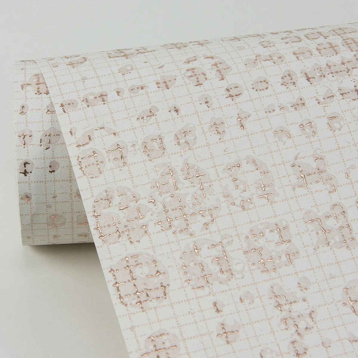 4019-86411 | Celeste Rose Gold Geometric Wallpaper