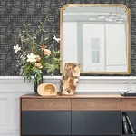 A-Street Prints Celeste Silver Circle Grid Wallpaper | Wallpaper Twins A-Street Prints Celeste Silver Circle Grid Wallpaper - SKU 2976-86409