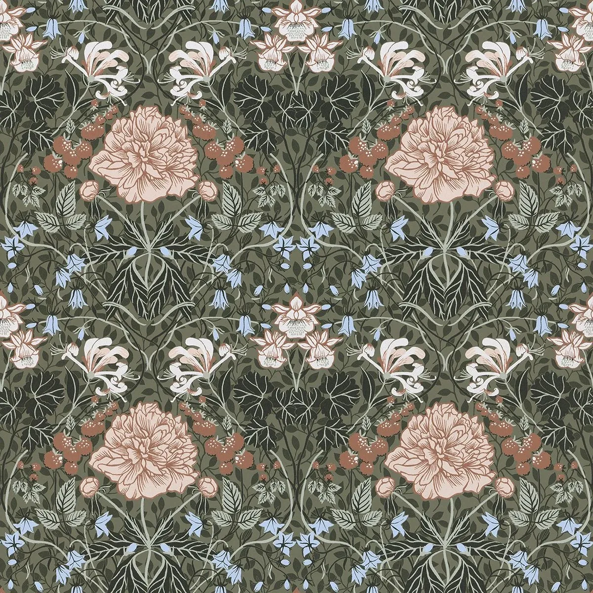 A-Street Prints Celestine Green Floral Wallpaper - SKU 2948-28019