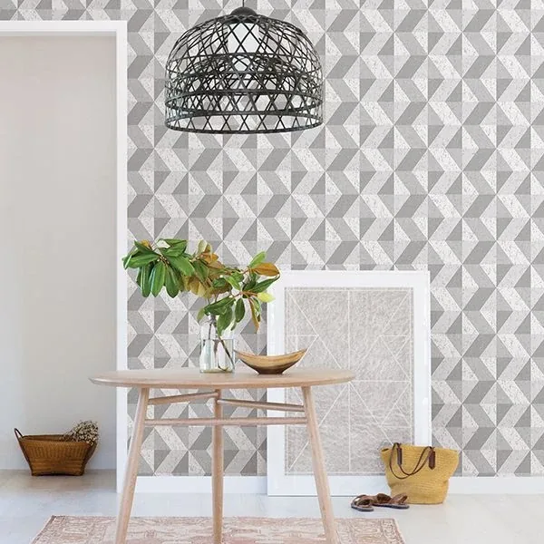 A-Street Prints Cerium Grey Concrete Geometric Wallpaper | Wallpaper Twins A-Street Prints Cerium Grey Concrete Geometric Wallpaper - SKU 2908-25314
