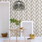 A-Street Prints Cerium Neutral Concrete Geometric Wallpaper - SKU 2908-25313