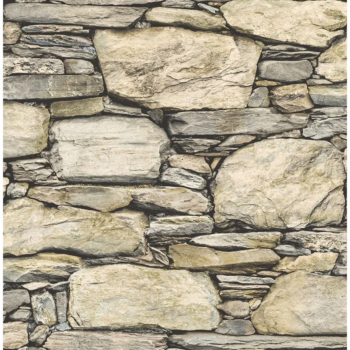 A-Street Prints Cesar Beige Stone Wall Wallpaper - SKU 2922-22317