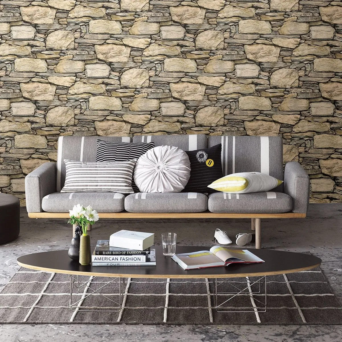 A-Street Prints Cesar Beige Stone Wall Wallpaper | Wallpaper Twins A-Street Prints Cesar Beige Stone Wall Wallpaper - SKU 2922-22317