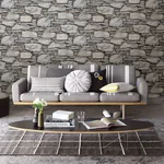 A-Street Prints Cesar Grey Stone Wall Wallpaper | Wallpaper Twins A-Street Prints Cesar Grey Stone Wall Wallpaper - SKU 2922-22304