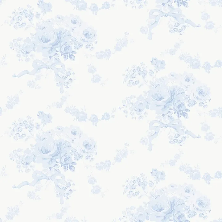 AST6446 | Champagne Harbor Powdered Blue Wallpaper