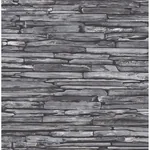 A-Street Prints Charcoal Stacked Slate Wallpaper | Wallpaper Twins A-Street Prints Charcoal Stacked Slate Wallpaper - SKU 2701-22352
