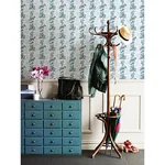 A-Street Prints Charlise Blue Floral Stripe Wallpaper | Wallpaper Twins A-Street Prints Charlise Blue Floral Stripe Wallpaper - SKU 2657-22252