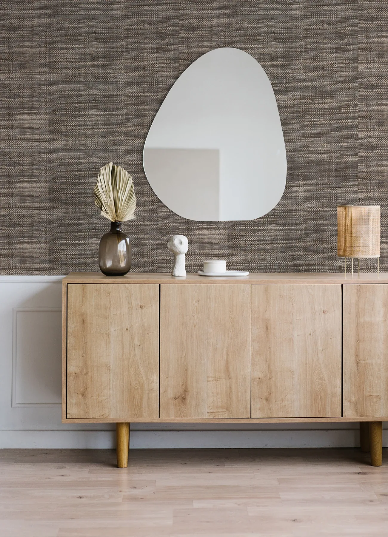 A-Street Prints Cheng Grey Woven Grasscloth Wallpaper - SKU 2923-88019