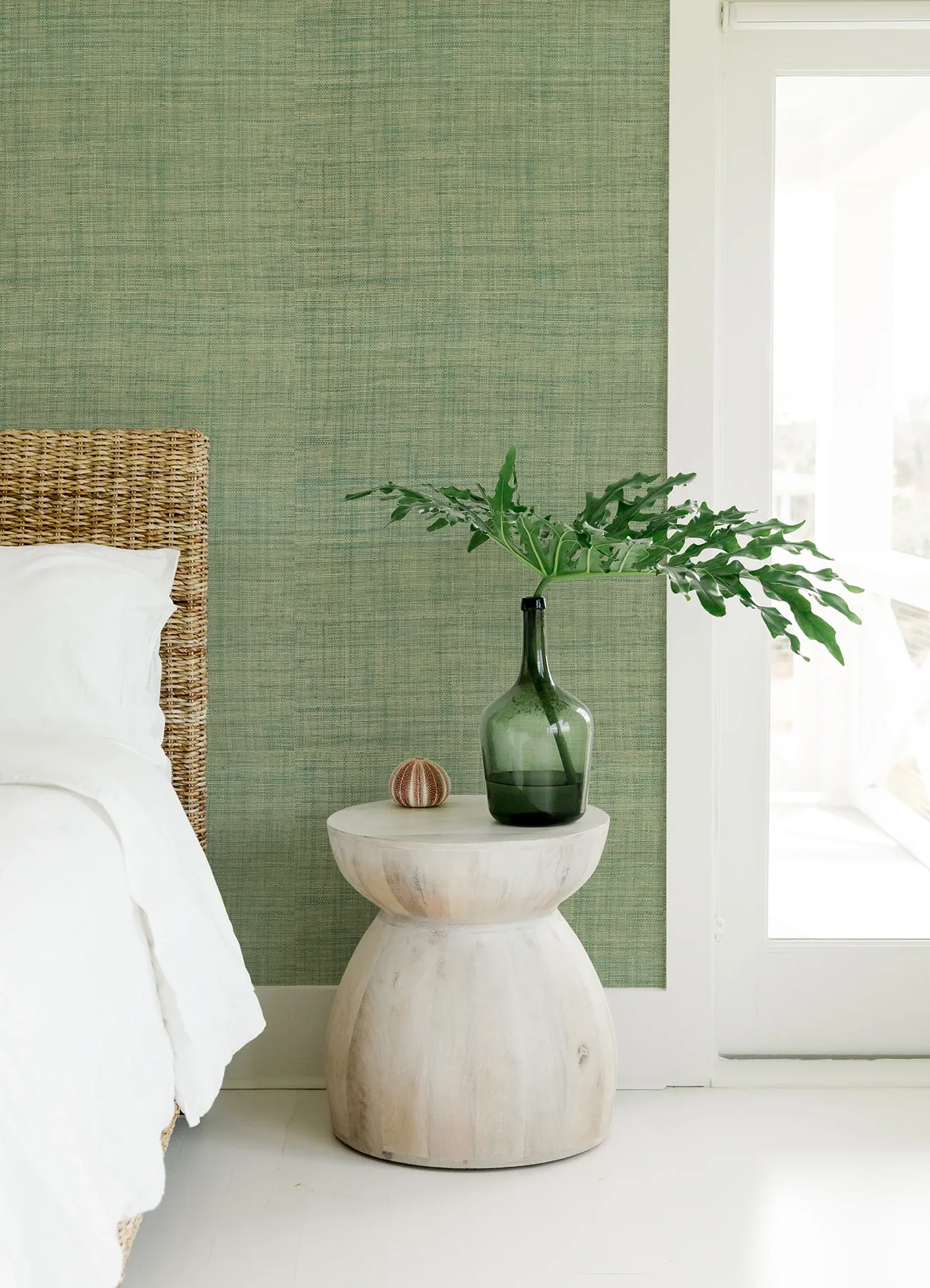 A-Street Prints Cheng Jade Woven Grasscloth Wallpaper - SKU 2923-88016