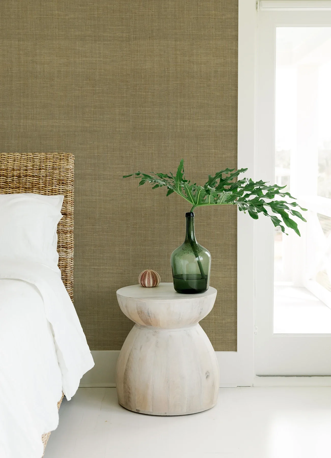 A-Street Prints Cheng Light Brown Woven Grasscloth Wallpaper - SKU 2923-88015