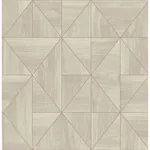 A-Street Prints Cheverny Cream Geometric Wood Wallpaper - SKU 2908-25324
