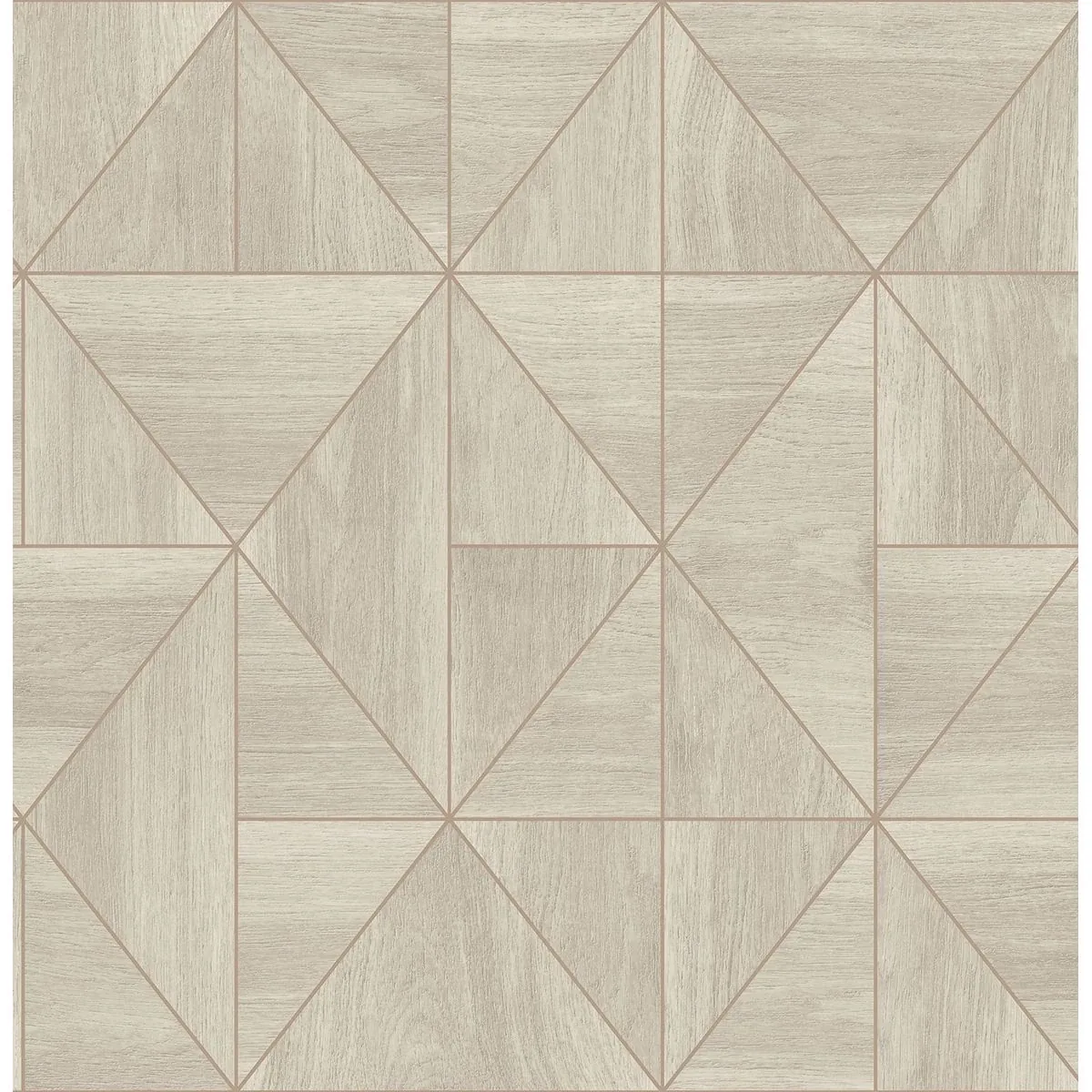 2908-25324 | Cheverny Cream Geometric Wood Wallpaper
